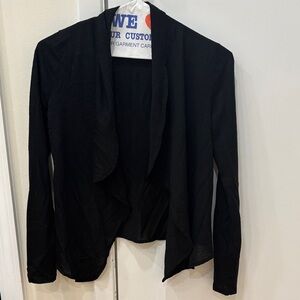 Zara Black Women's open waterfall cardigan